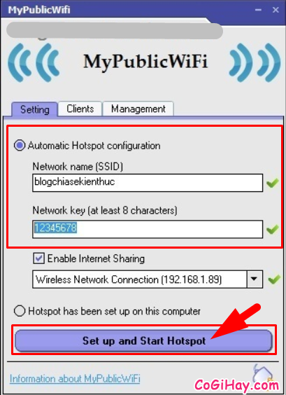 Cách phát WIFI trực tiếp từ máy tính với phần mềm My Public WiFi + Hình 9
