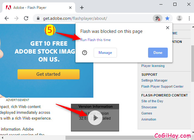Hướng dẫn kích hoạt Adobe Flash Player trên Google Chrome 76 + Hình 10
