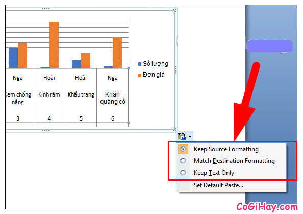 Hướng dẫn cách sao chép biểu đồ từ file Excel sang Word + Hình 9