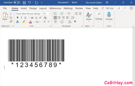 Hướng dẫn tạo mã vạch trong Microsoft Word, Excel + Hình 10