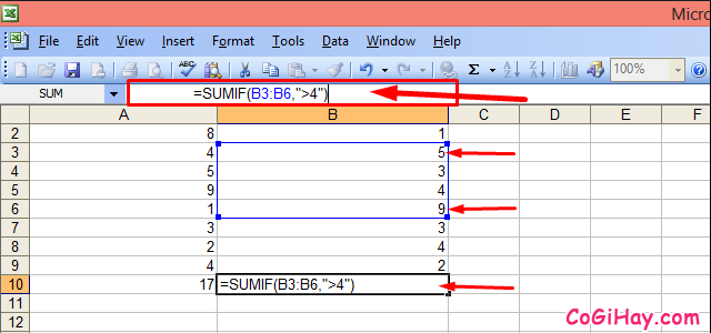 Hàm SUMIF và Ví dụ sử dụng hàm trong Microsoft Excel + Hình 6
