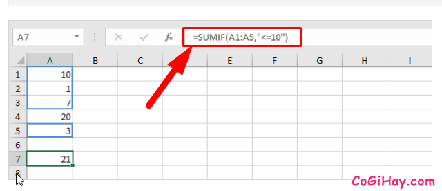 Hàm SUMIF và Ví dụ sử dụng hàm trong Microsoft Excel + Hình 8