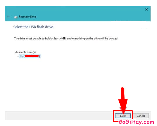 Hướng dẫn tạo ổ cứng USB khôi phục Windows 10 + Hình 9