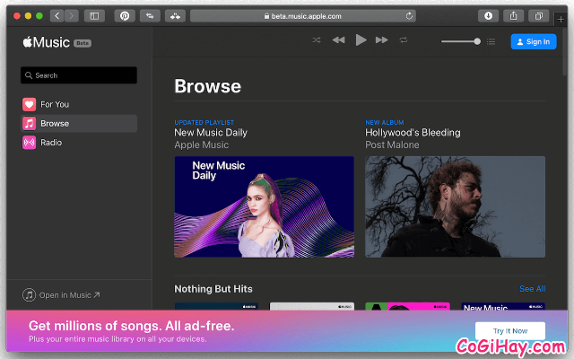 Hãng Apple ra mắt phiên bản beta Apple Music nền web + Hình 3